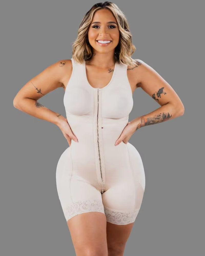 Full Body Stage 2 Faja with Bra Belly Slimming Panties High Waist Girdles Shorts Colombian Shapers BBL Abdominal Reducing Corset