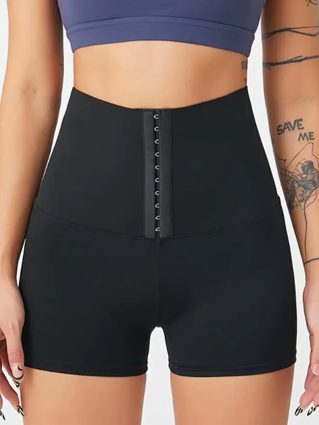 Women'S High-Waisted Snap-Waist Tummy-Control 3-Inch Shorts, Slim-Fit for Pilates & Yoga
